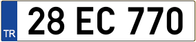 Truck License Plate